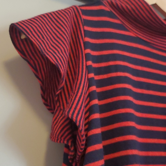 Ann Taylor LOFT navy and red stripe tee - Picture 3 of 10